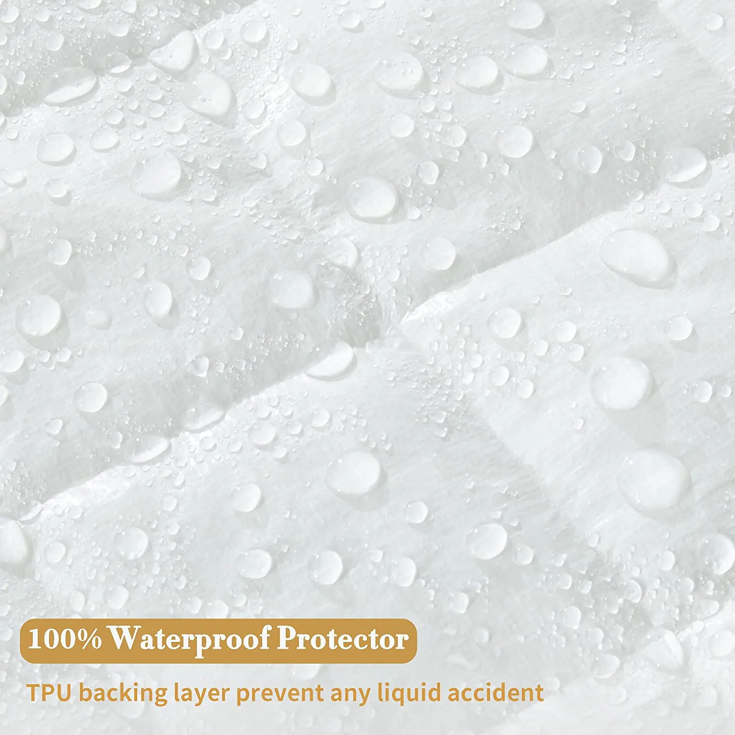 Quilted Fitted Full Mattress Pad Cover, Waterproof Mattress Protector, Deep Pocket Elastic Fits Up to 21', Breathable Soft