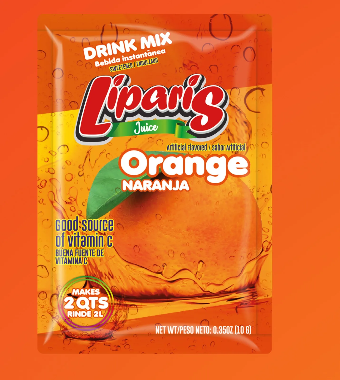 Апельсиновый ароматизированный мгновенный порошок, напиток, сок, безалкогольный напиток