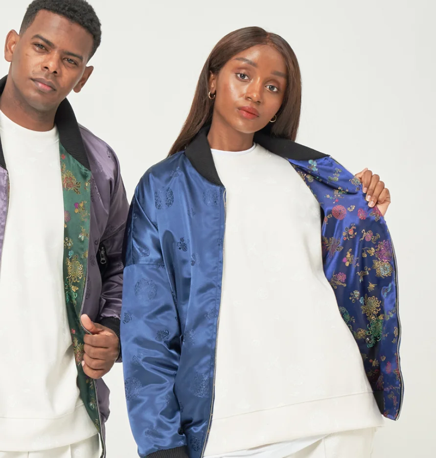 2021 Winter Fall Outdoor Casual Korean Traditional Reversible Bomber Jacket Flight Hanbok Made in Korea