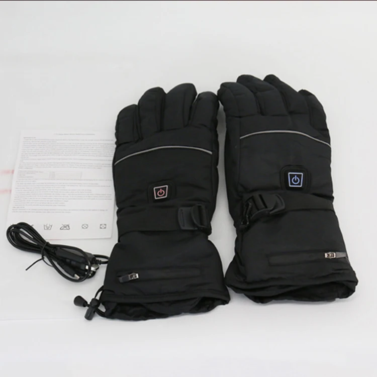 
USB Hand Warm three-speed Adjustable Temperature Heated Gloves Cycling Motorcycle Ski Gloves 