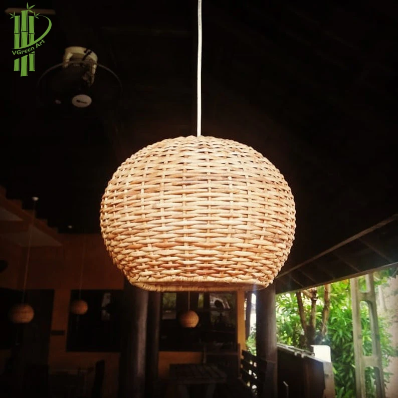 Chandeliers & Pendant Lights Bamboo Decorative Indoor Lighting, Bamboo Lamp Decorative Kitchen Lampshade Rattan Light