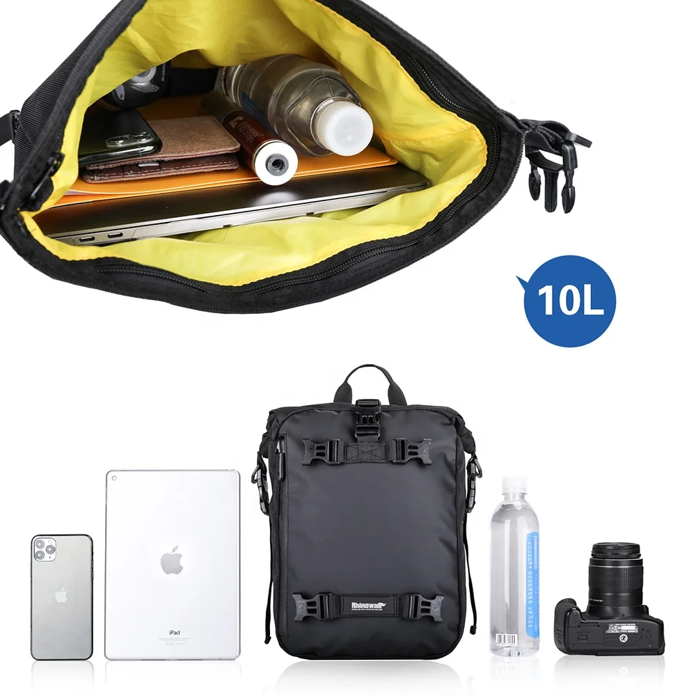 Rhinowalk Private Label 10L Motorcycle Tail Trunk Bag Motorcycle Tank Seat Bag Saddle Tail Bag