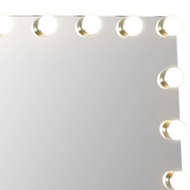 Производители макияжа Безрамное светодиодное зеркало для туалетного столика с 15 17 лампочками голливудское подсветкой Gmm2010