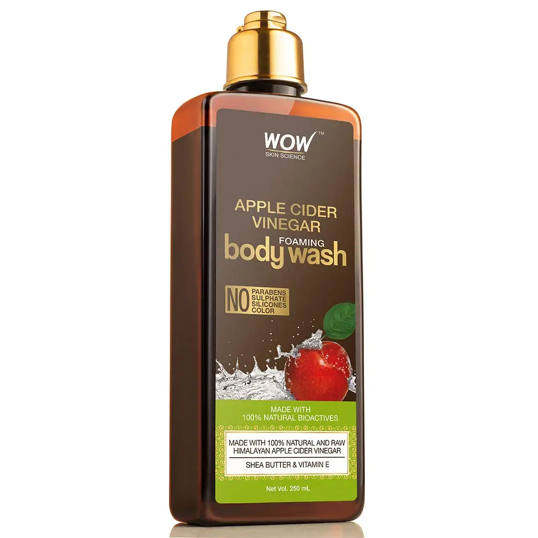 WOW Skin Science Apple Cider Vinegar Foaming Body Wash - No Parabens, Sulphate, Silicones and Color - 250 ml