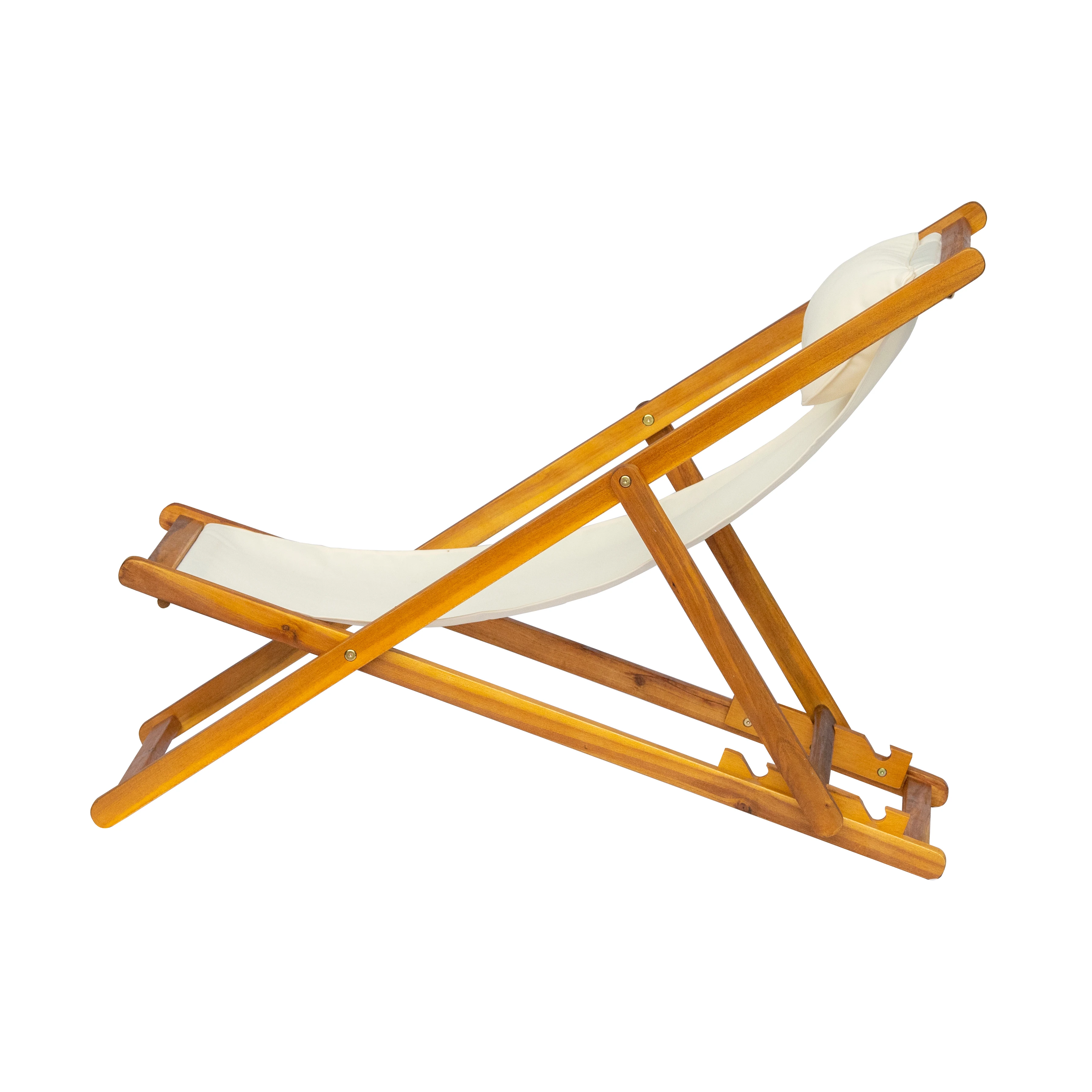 FOLDING RELAX CHAIR WITH CANVAS and PILLOW HEADREST