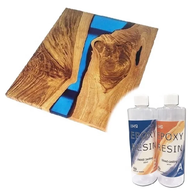 
Transparent Clear Wood Table Casting epoxy resin 