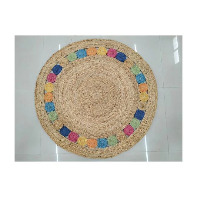 Extensive Range of Colorful Jute Braided Rug in Different Designs  Jute Rug in multiple color