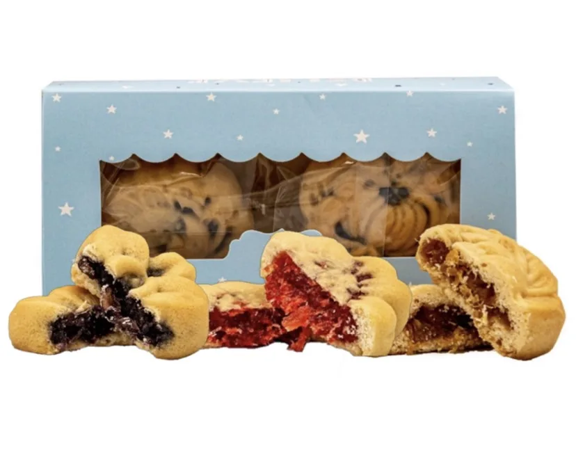 Moji Pineapple Mix Fruit Flavour (8 pieces in box) - Cookies Mix Fruit Pineapple Blueberry and Strawberry Flavors Snacks