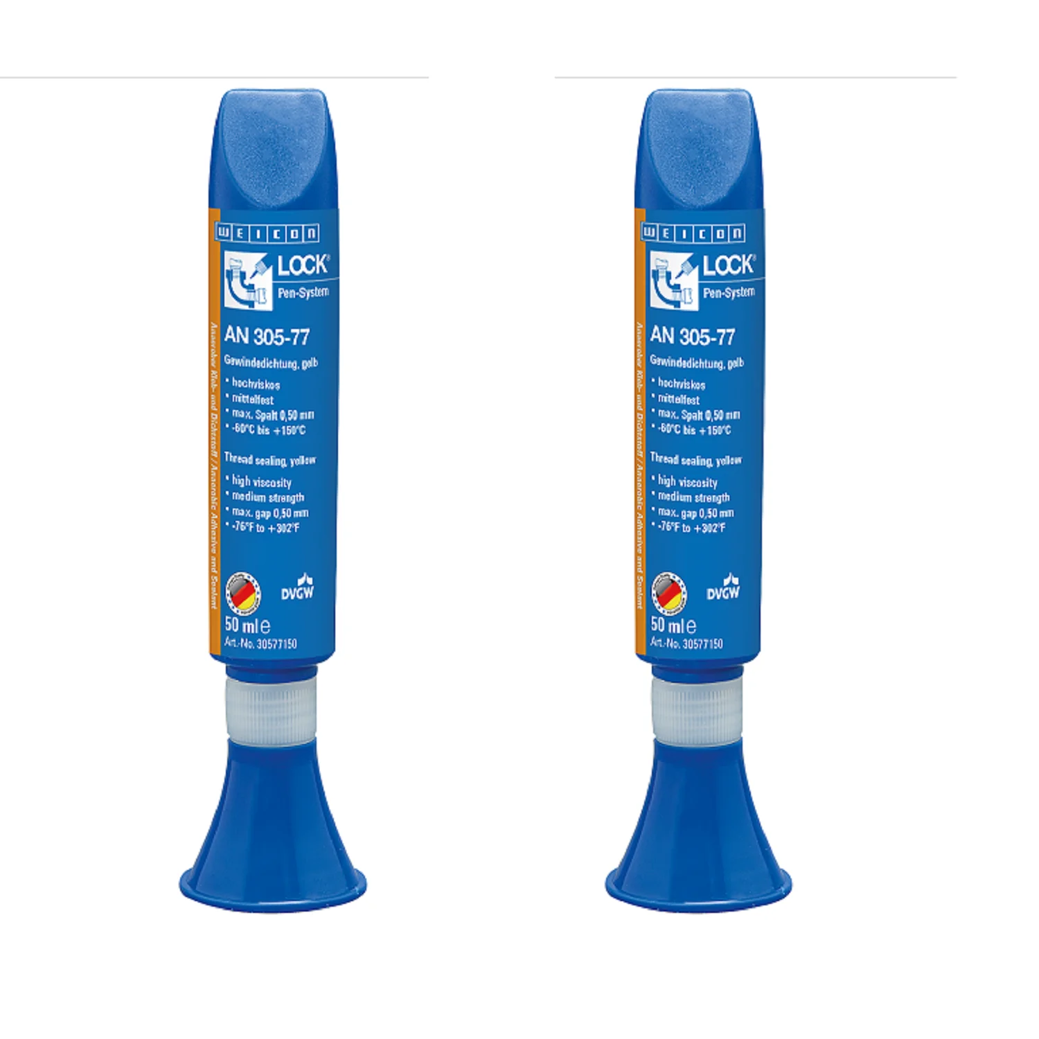 WEICONLOCK AN 305-77 Screw Lock 50ML Sealant of Threaded Pipes and Fittings, BAM/DVGW/ADA Approved Yellow