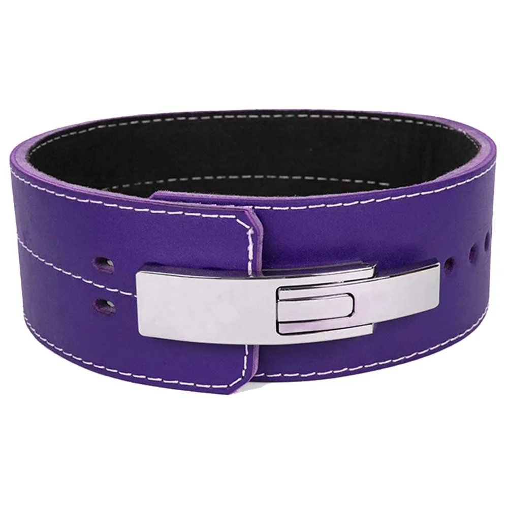 Fitness Body building weight lifting belt leather cowhide gym waist trainer belts for men lever 13mm weightlifting leather belt