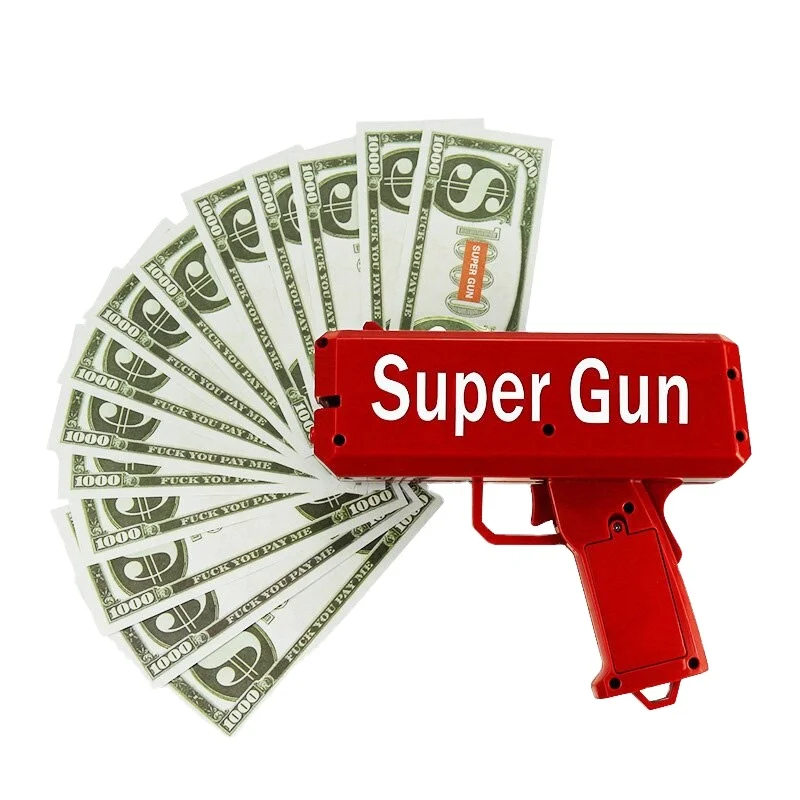 Yoou Factory Directly Sale Cash Canon Prop Dollar Gold Money Spread Gun