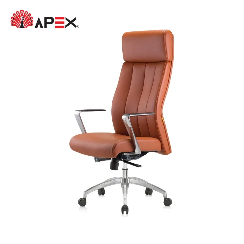 Factory High End Luxury Hugo Series High Back Boss Director Office Chair Genuine Leather with Smooth Rolling
