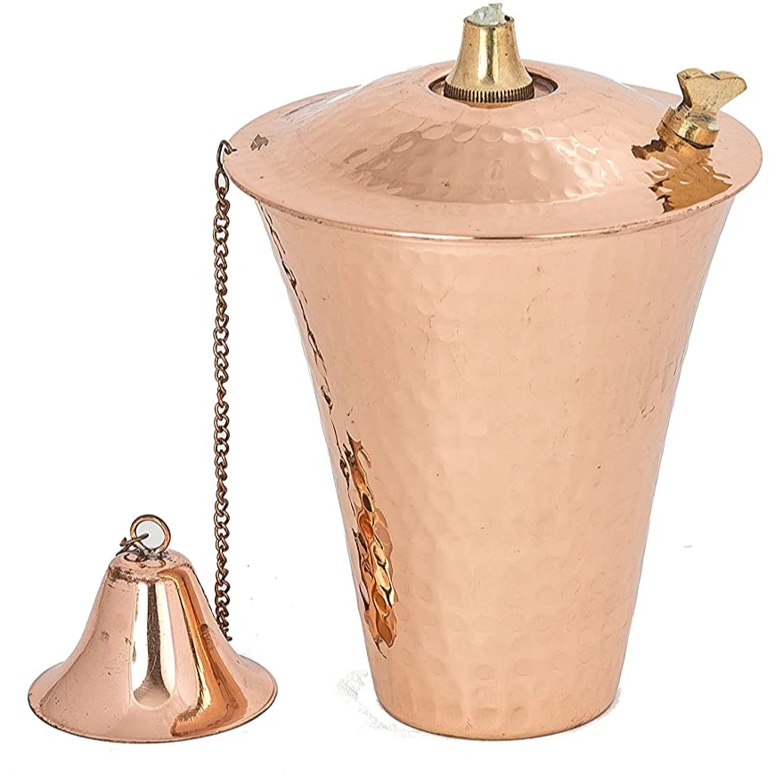 Iron pipe garden decorative oil torch on pole