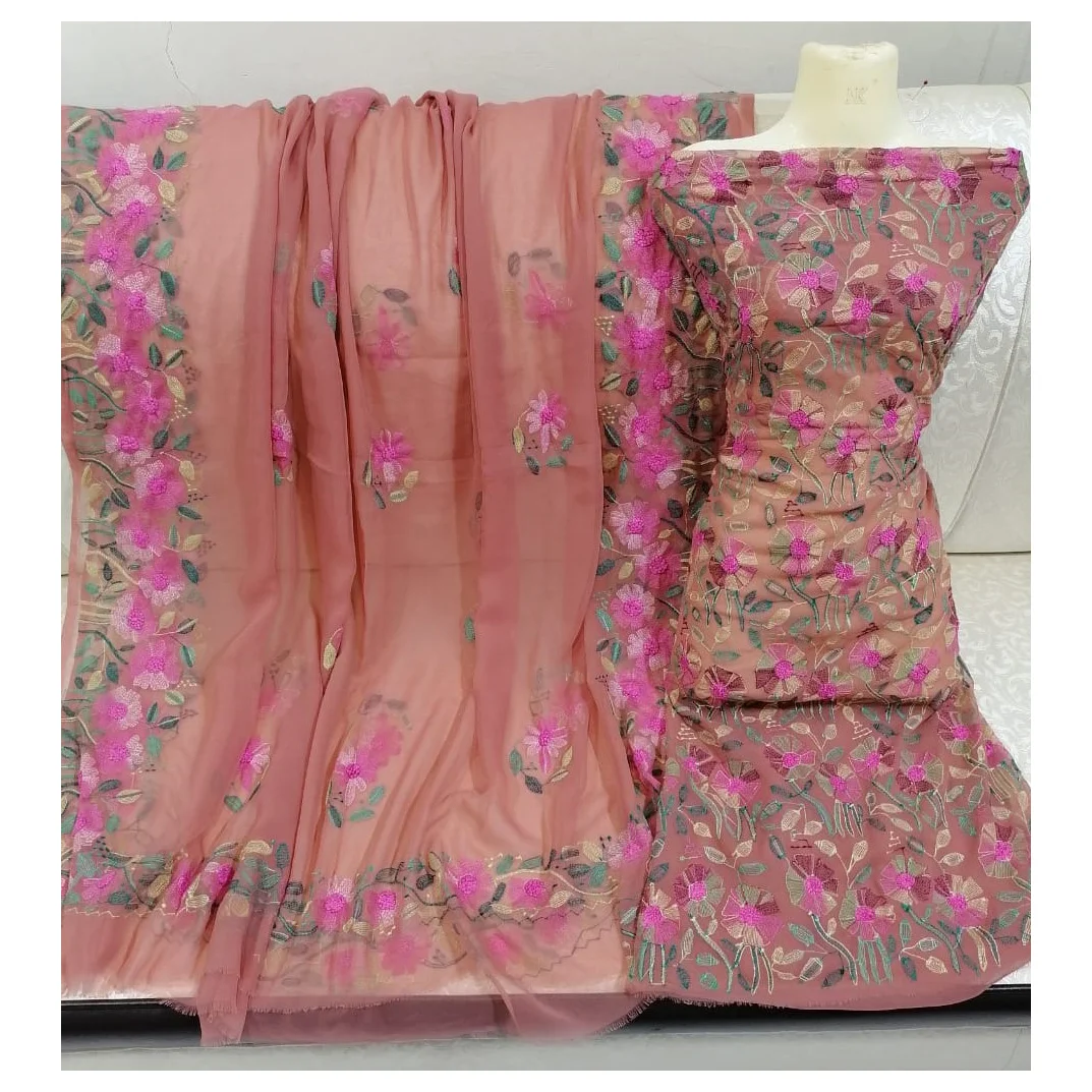 Традиционная индийская Пакистанская мусульманская одежда Salwar kameez платье ручной работы для на шелке шифоновая ткань