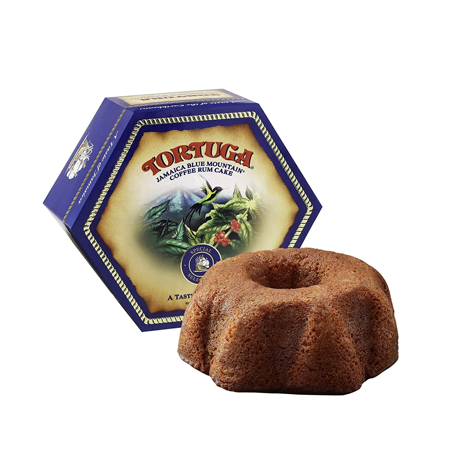 TORTUGA Caribbean BLUE MOUNTAIN COFFEE Rum Cake - 16 oz - The Perfect Premium Gourmet Gift for Gift Baskets Giveaways