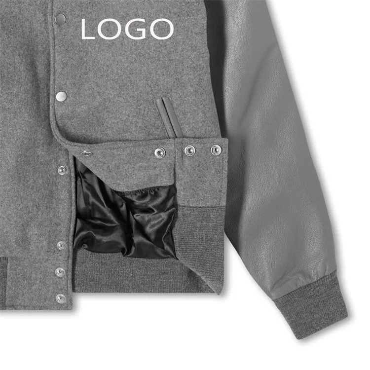 Custom embroidery Made Varsity Jacket/ leather sleeve baseball Letterman varsity jacket for men wool Football jackets