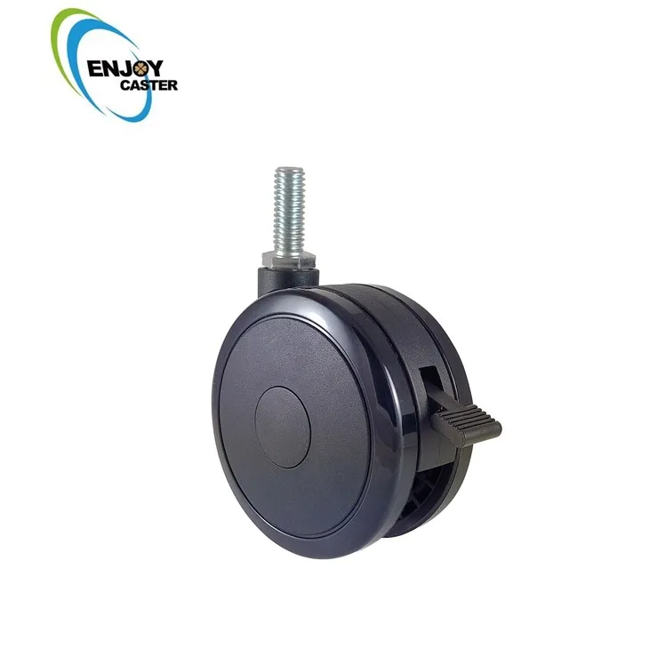 100 mm threaded stem castors with braking system