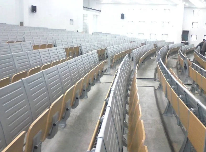 College Furniture 2 Seater School Chair and Desk  Metal Lecture Hall Student University Folded Desks