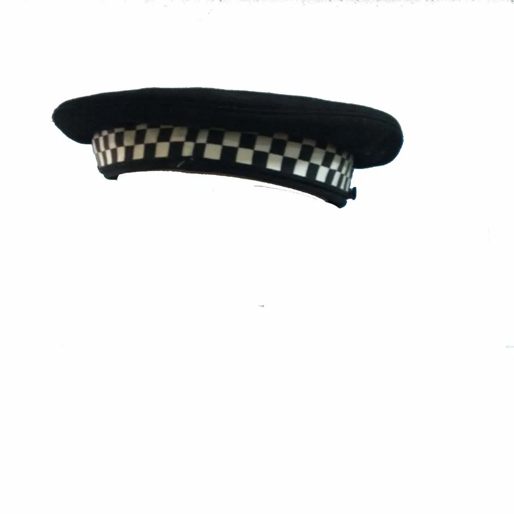 British Officer Peaked Cap with head band and chin strap VINTAGE Listed bonnet