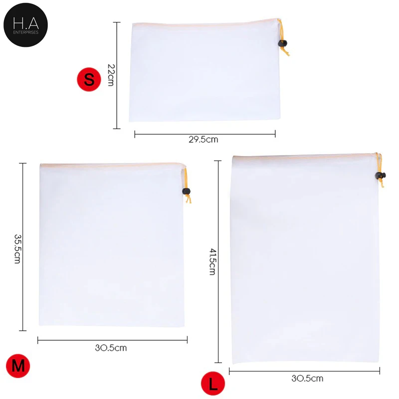 Разноцветные многоразовые мешки для фруктов и овощей моющиеся сетчатые кухонные хранения