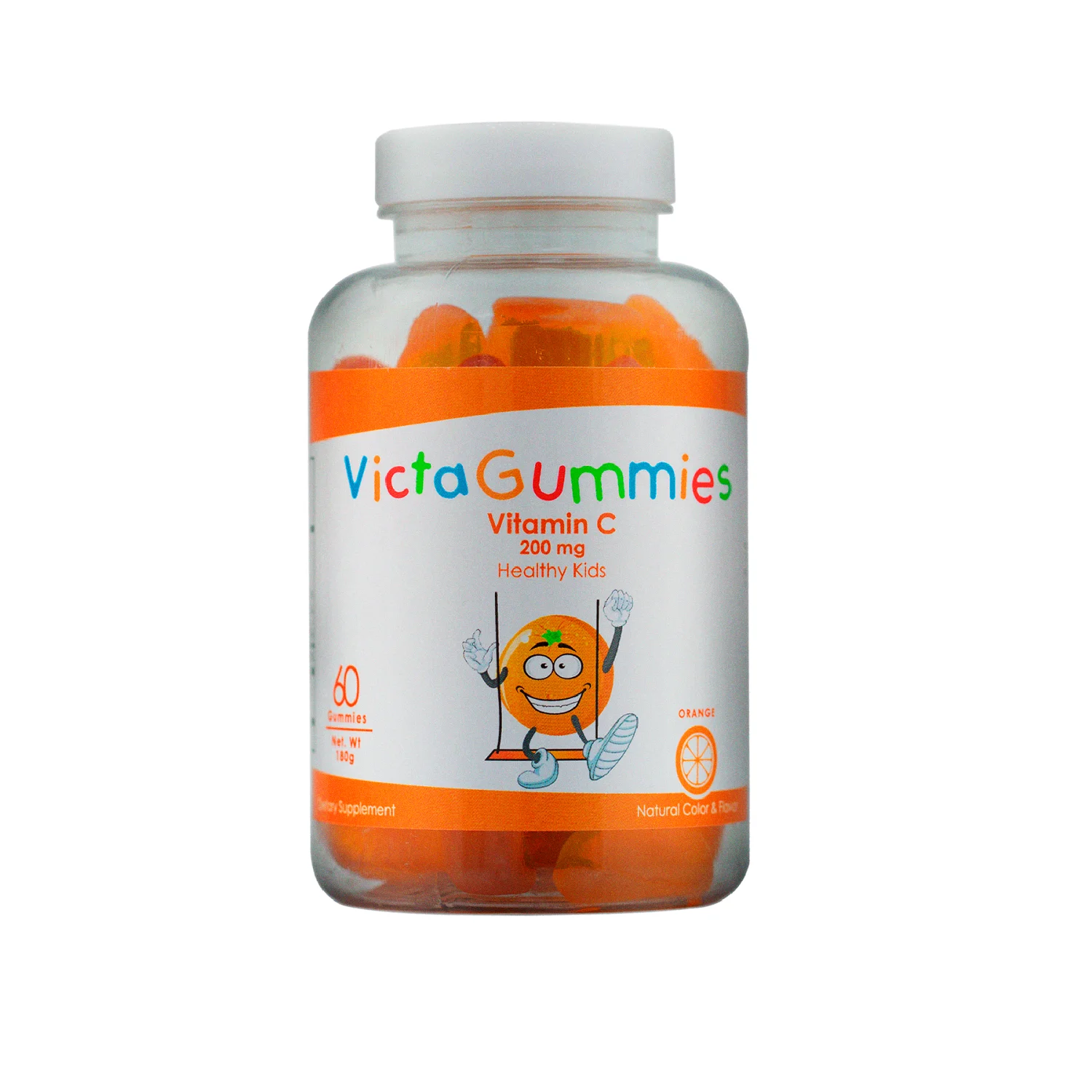 Improves Iron absorption VictaGummies Vitamin C 60 gummies per bottle Delicious Nutritional supplement Orange