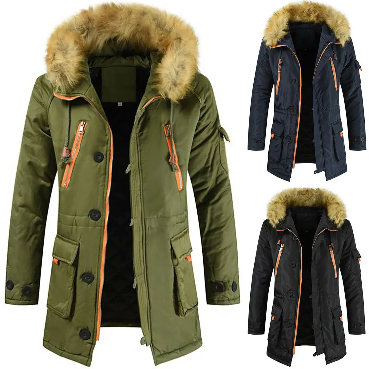 Custom Contrast Mens Padded Coats Nylon Bubble Puffer Jacket Coat Warm Winter Mens Jacket