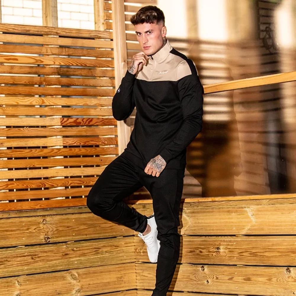 Wholesale contrast sweatshirts unisex casual split multi color sweatshirt in all colors 2023