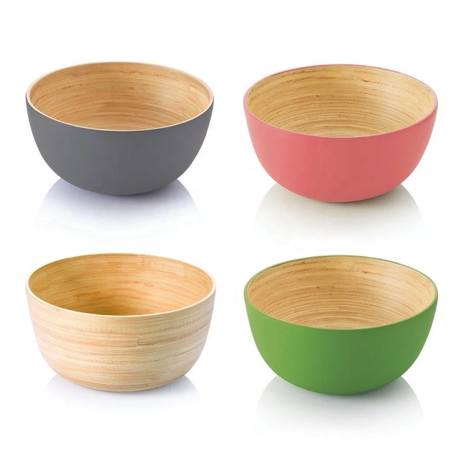 
FACTORY WHOLSESALE VIETNAMESE COLORED BAMBOO BOWLS 
