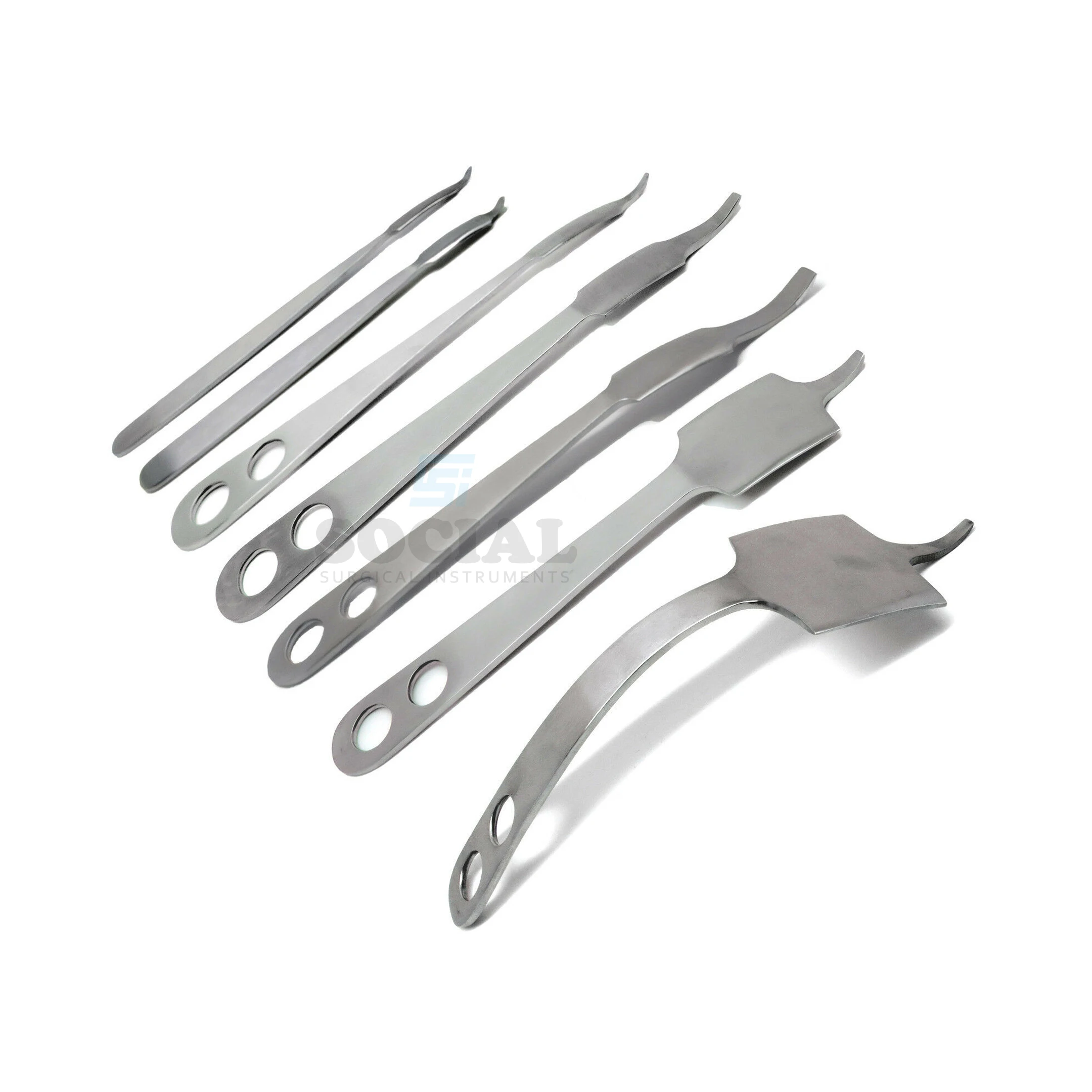 
Hohmann Retractor Surgical Orthopedic Stainless Steel Instruments Set of 7 Pcs 