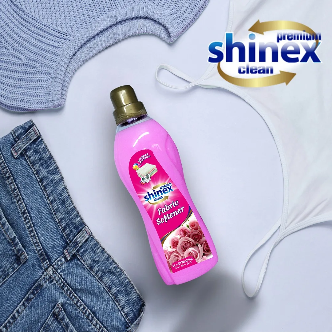 SHINEX Fabric Softener Liquid  Laundry Conditioner Scent Booster 1 lt Lotus Rose Jamsine Long Lasting Perfume  made in Turkey