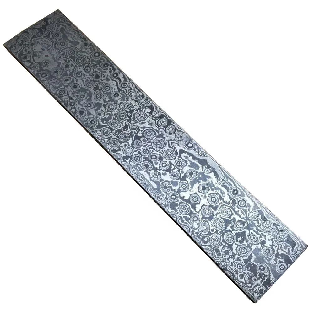 
Original Damascus Steel Bar Billet for Crafts Knife Tools Making Raindrop 