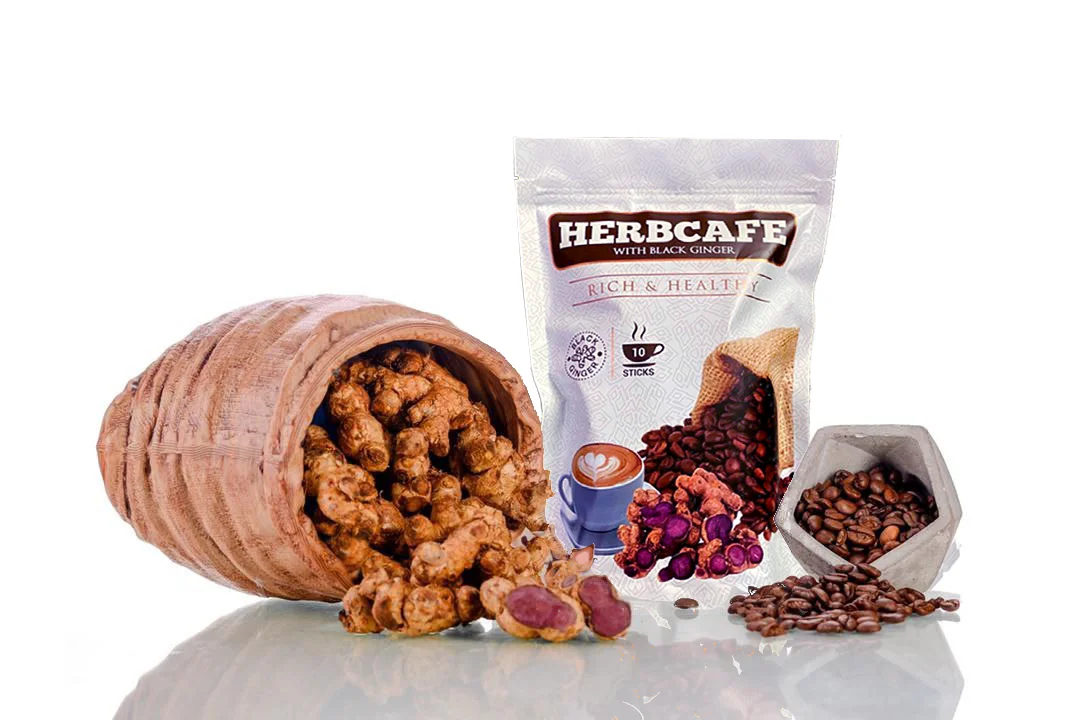 Manufacturer Healthy Instant Coffee Herbcafe Black Ginger aromatic coffee with rich and healthy taste 30g each pack Coffee