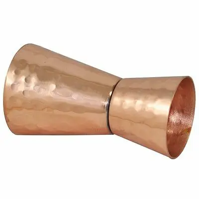 Trend Selling Premium Hammered Pure Solid Copper Double Side Jigger Cups Bar Tool With 5 Marks For Measurement  Bar Accessories