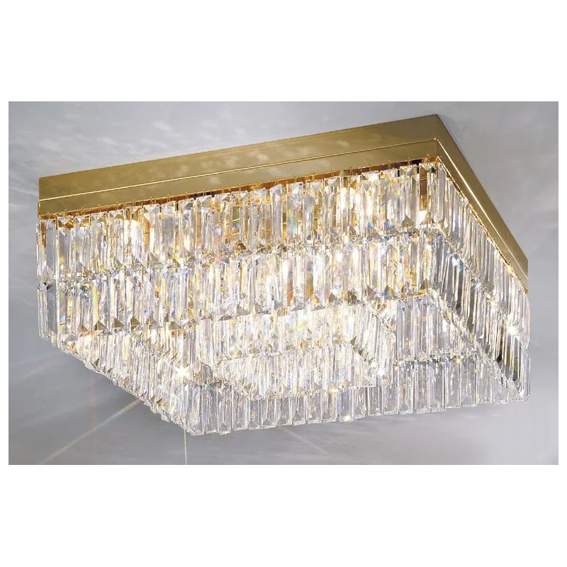 Prisma Square Crystal Ceiling Light  / 8 Lights Ceiling Chandelier / Square Crystal Chandelier