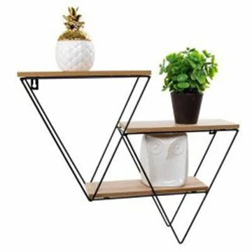 Best Selling Decorative Metal and Wooden Wall shelve with 4 racks classic style Round Wall Rack, shelve Wall and home Decor