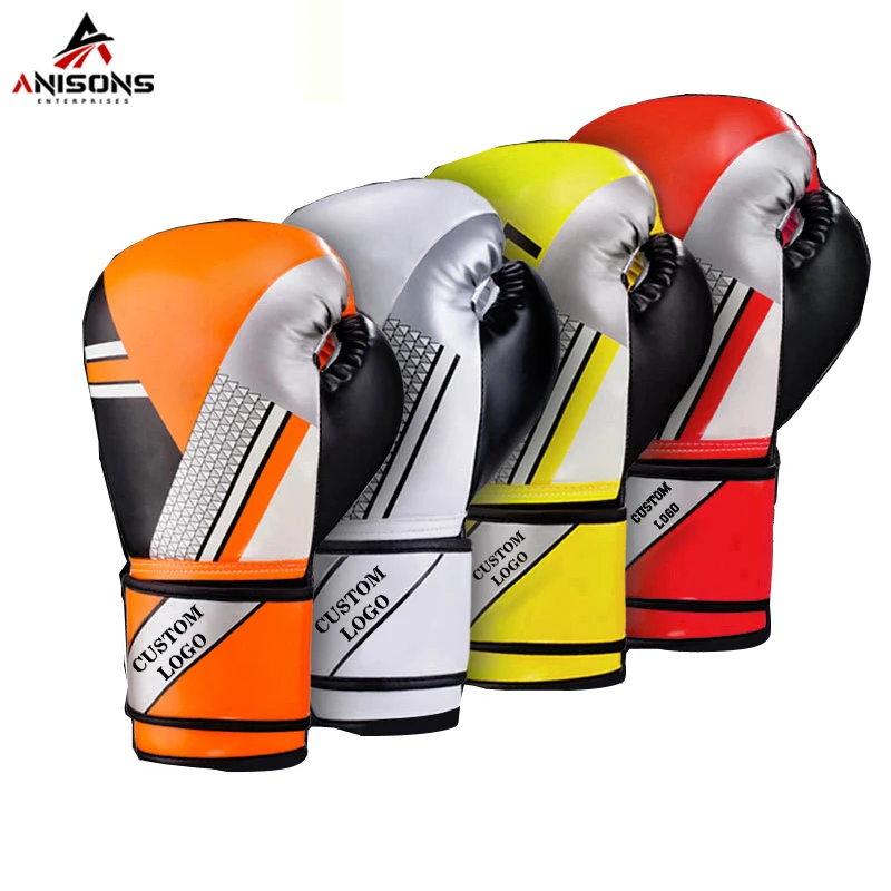 Custom Logo Design Synthetic PU Leather Real Cowhide Leather Professional Sparring Boxing Gloves for Men Women