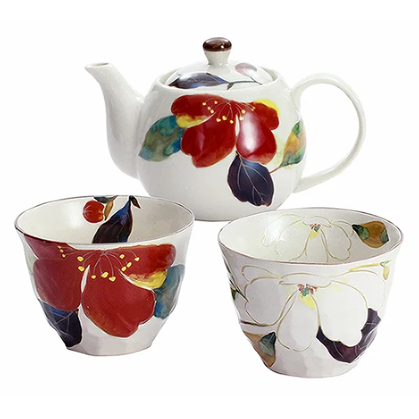 
Flower gallery simple style fancy ceramic porcelain teapot set 