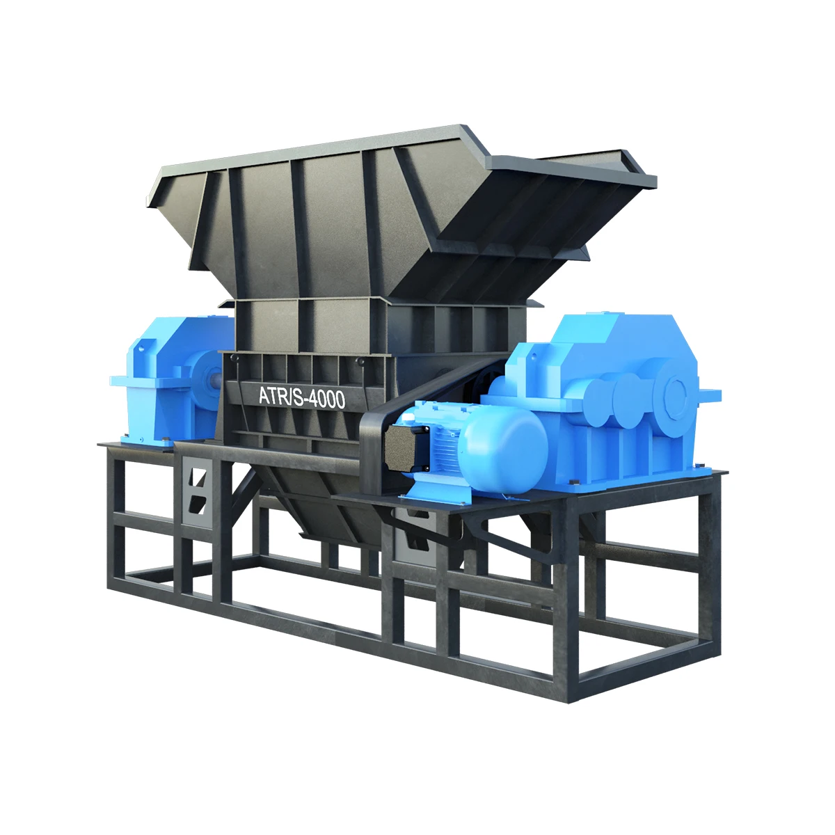 Two-shaft industrial Shredder ATR/S 4000 recycling for processing construction, household waste & other solid waste