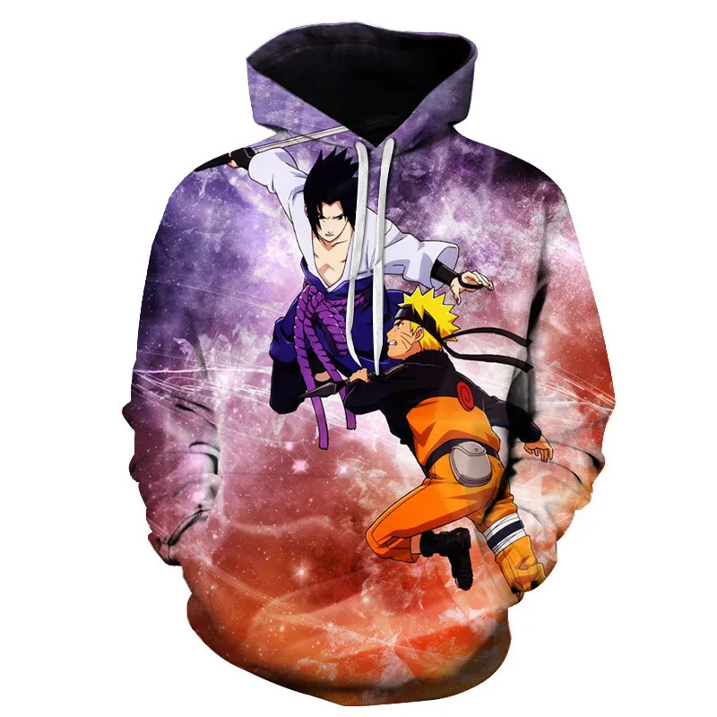 
Fashion Naruto 3D print Hoodies Men Sweatshirt Boys Tracksuit Anime Hoodies 