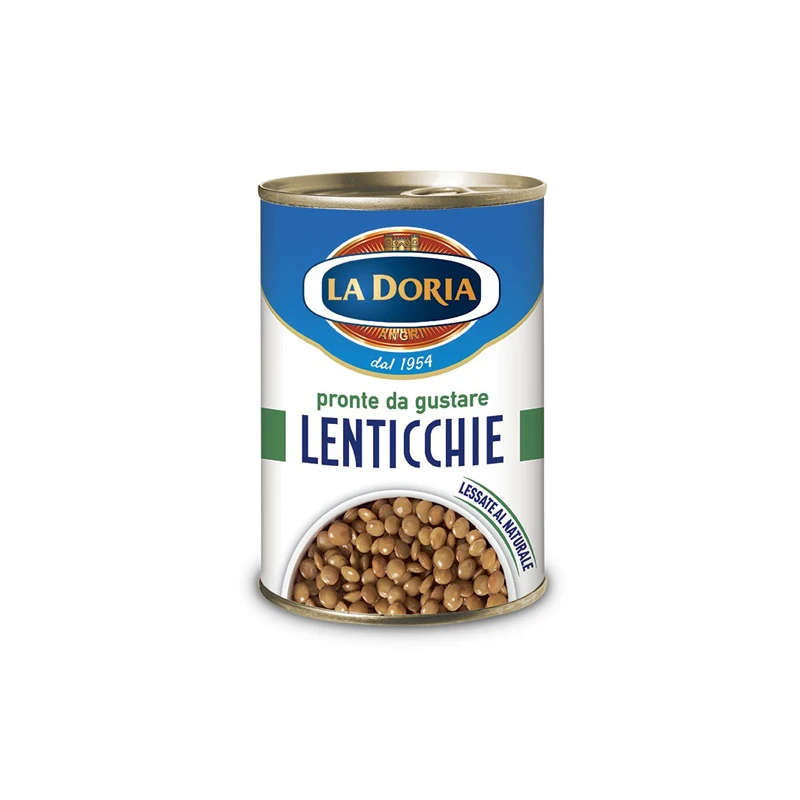 Высокое качество, Сделано в Италии, линза La Doria в легко открывающихся баночках 24x400 г для экспорта