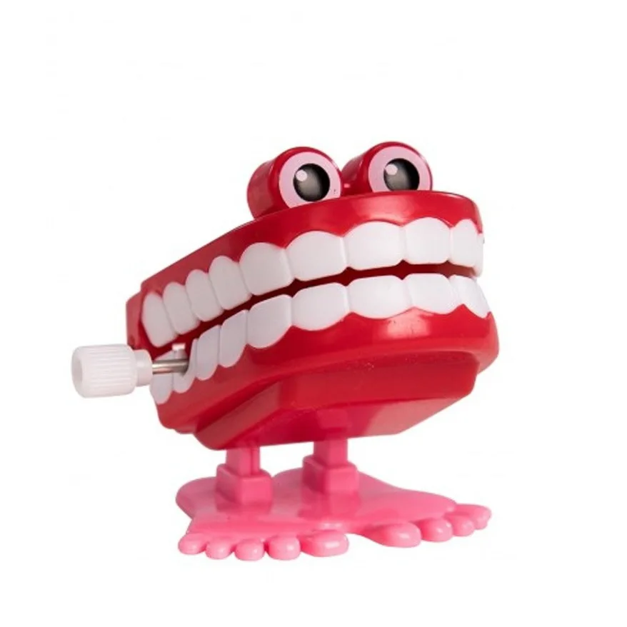 Wholesale Walking Jumping teeth Toy Wind Up Toys party favors pinata loot bag Gag