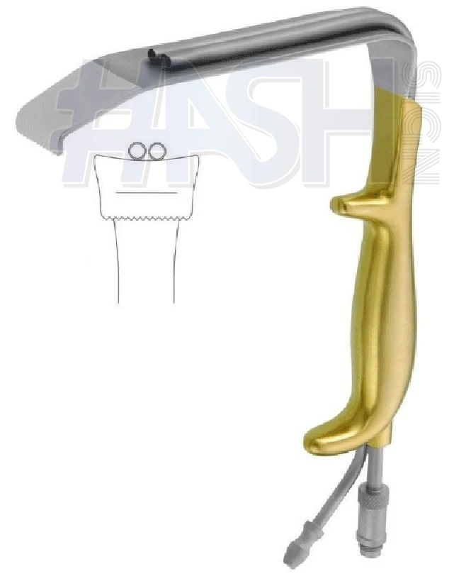 Tebbetts Breast Retractor Fiber Optic Light Guide and Suction Tube / Tebbetts Breast Retractor With Fiber Optic & Suction Tube