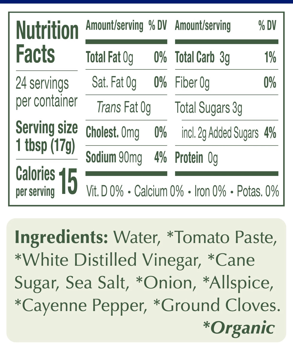 
Low on salt/sugar and with no high-fructose corn syrup or other additives Portland Organic Ketchup 14 oz 