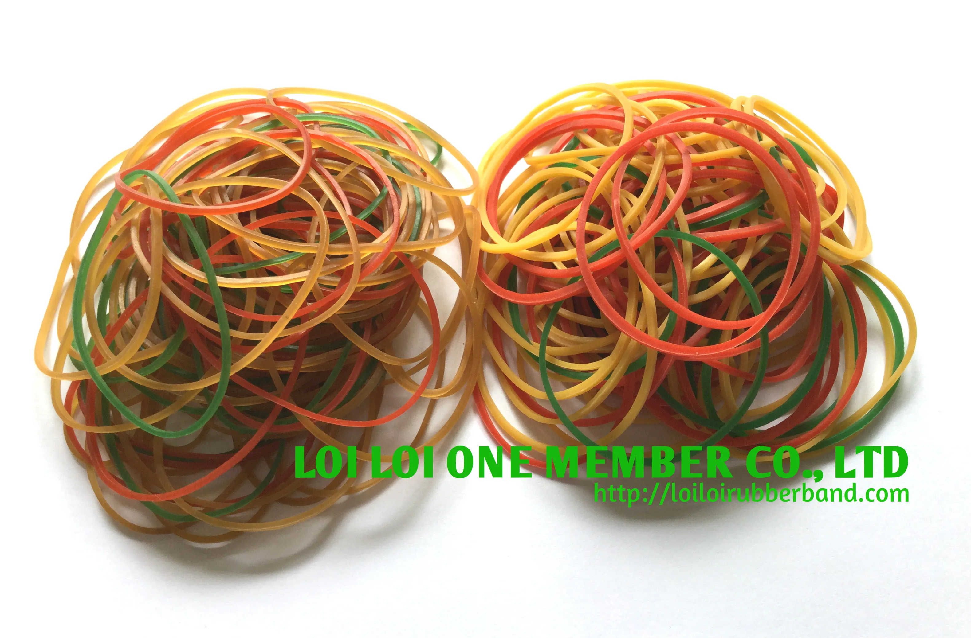Visual BEST Rubber band natural Made in Vietnam / Latex rubber band mix color such as yellow, green, blue, red, orange, white...