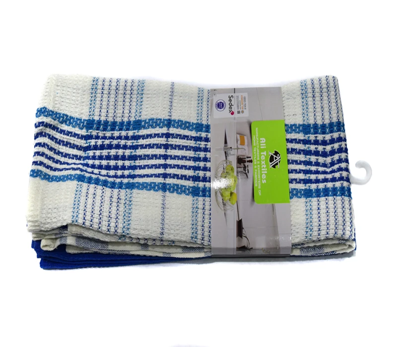 
100% COTTON CRAFT 3 Pc Pack Waffle Kitchen Towels 50x70Cm/80Grams-Pure Cotton, Absorbent Waffle Weave 