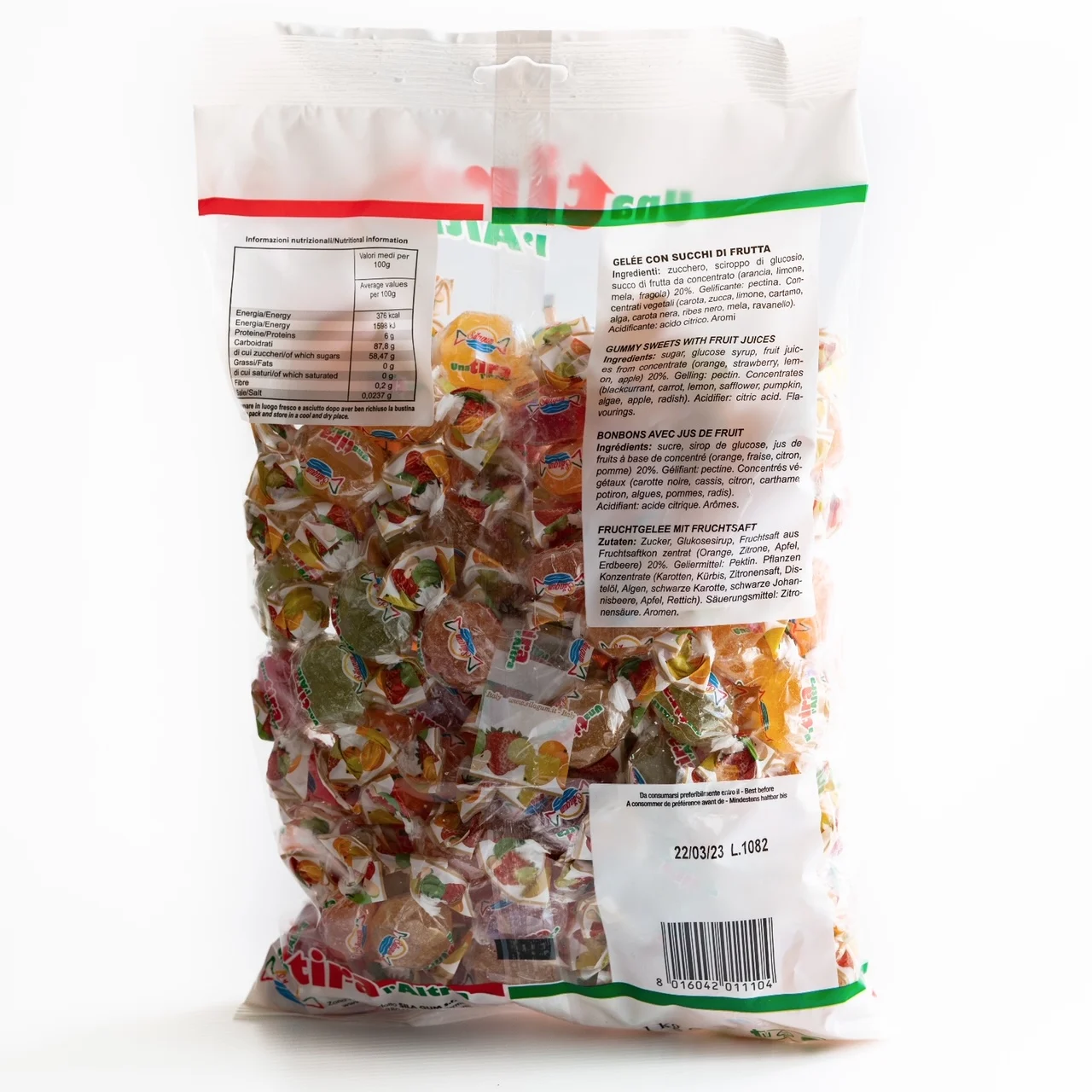 Премиум качество, Сделано в Италии, фруктовые желейные конфеты