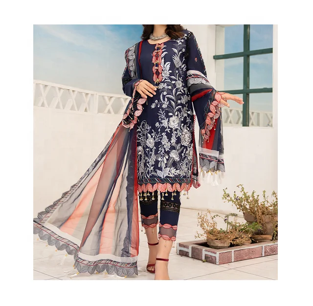 Hot Selling Top Quality Ultra Comfort Unstitched Lawn 3 Piece Suit For Women Available In Reasonable Prices