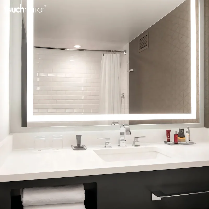 Сенсорное зеркало UL для украшения дома отеля, роскошное зеркало с ночным освещением