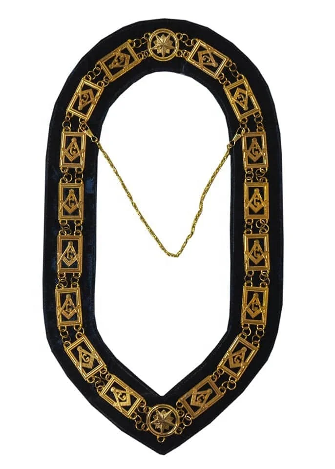 Masonic Regalia Scottish Rite 33rd Degree Chain Collar with purple velvet highest quality