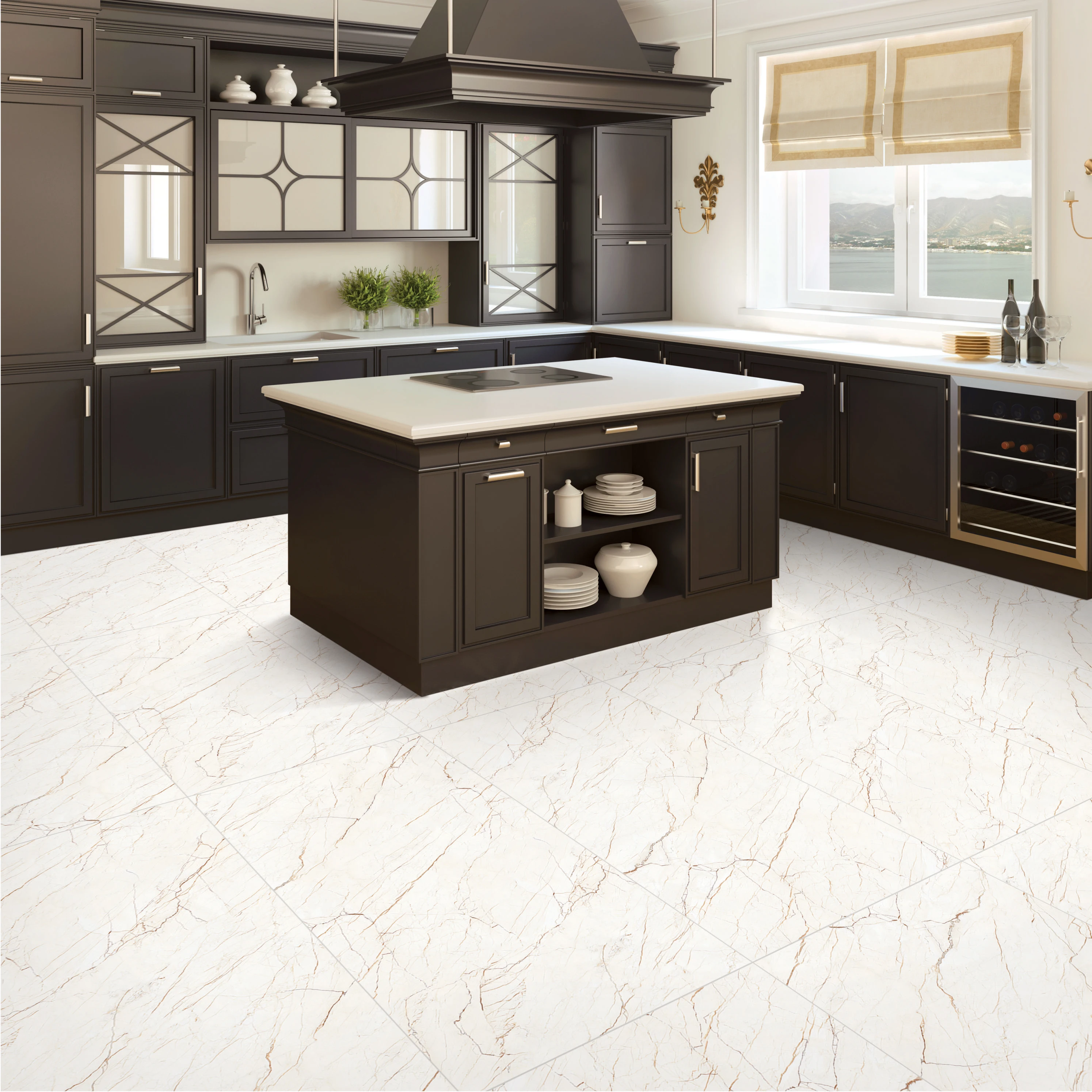 60x120 cream color wholesale range porcelain tiles for flooring and wall with glossy effect good finish